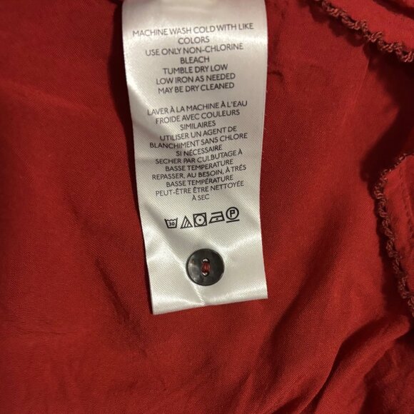 Anthropologie Womens Felipa Tiered Ruffle Midi Dress Red XS Boho - Picture 10 of 11